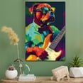 thumbnail image 2 of Boxer Dog Stretched Canvas Size 8x12 – Funny Boxer Dog Playing Bass Guitar Canvas Wall Art for Music Lovers, Pet Lovers, Home Decor, 2 of 5