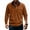 Orange#01, variant on Yteetum Men's Corduroy Polos Shirts Oversized Lapel Quarter Button Long Sleeve Golf T Shirts Top Mens Casual Solid Plus Size Turndown Collar Loose Classic Athletic Tee Shirt with Pocket Spring Clothe