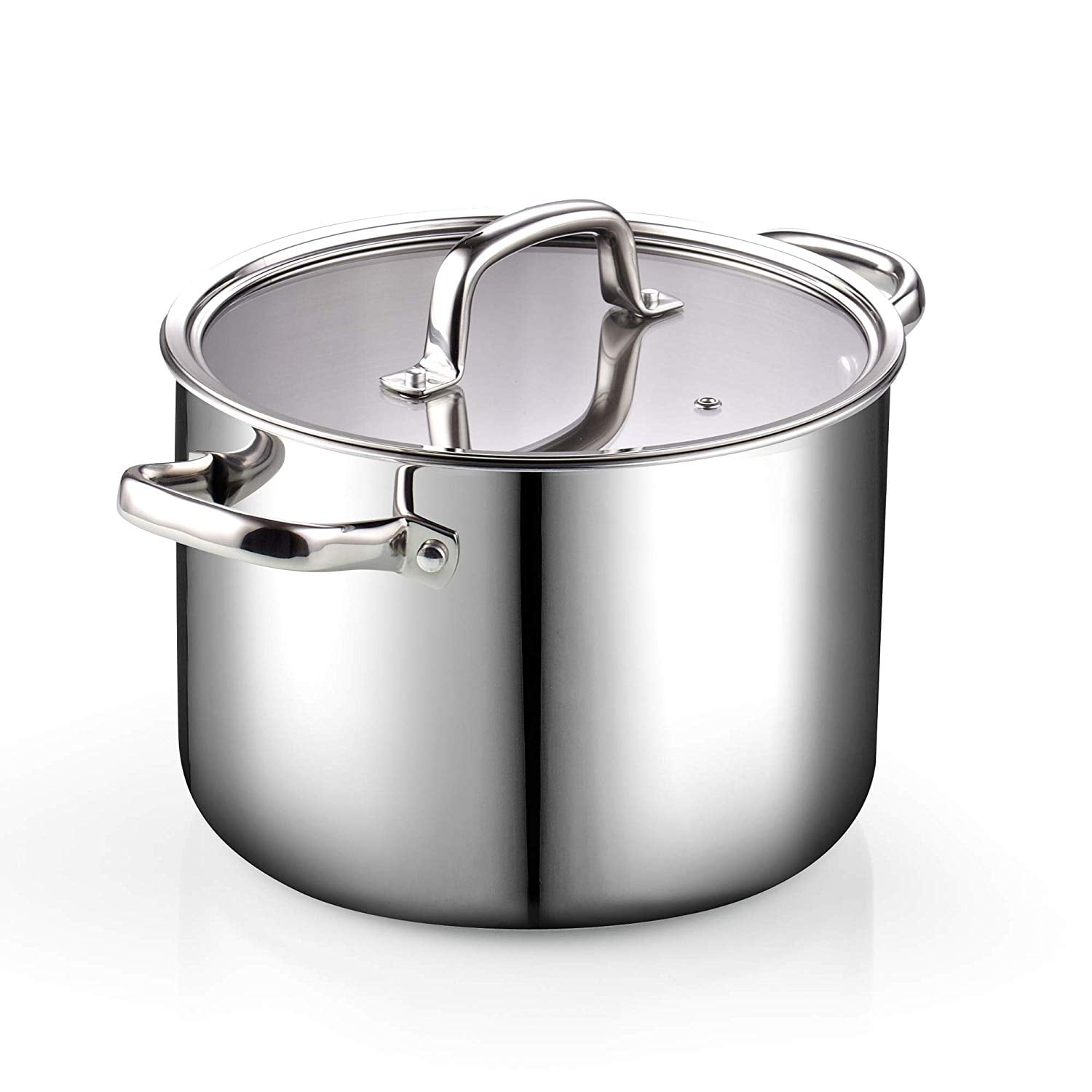 Cook N Home Stainless Steel Saucepan 1.5 Quart, Tri-Ply Full Clad