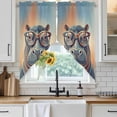 thumbnail image 6 of Orange Blue Hippocampus Swag Valances for Windows, Kitchen Window Curtains Over Sink, Funny Animals Modern Art Window Treatment Curtains for Living Room/Bedroom Curtains 2 Panel Sets 36"x45", 6 of 8