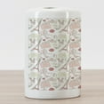 thumbnail image 3 of Paris Ceramic Toothbrush Holder, French Pop Culture Lovers in Streets Bonjour Je T'aime Flower Pastel Life Image, Decorative Versatile Countertop for Bathroom, 4.5" X 2.7", Dried Rose Cream, 3 of 4