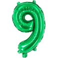 thumbnail image 3 of Green Train Number 9 Birthday Party Foil Balloons Set Kids, 3 of 3