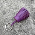 thumbnail image 3 of Keychain Decorative Keyring Leather Pendant Tassel Handmade Handicraft Key Chain Hanging Decoration Holder Purse Wallet Orange, 3 of 6