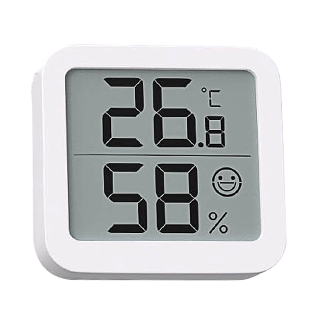 MIIIW S08 LCD Digital Hygrometer Indoor Temperature Humidity Meter Portable Tabletop/Wall-Mounted Room Temperature and Humidity Monitor