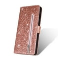 thumbnail image 3 of Allytech Google Pixel 10 Pro XL Case Glitter, Bling PU Leather Zipper Pocket Purse Hand Wrist Stand Girly Case for Girls Women Multiple Cards Slots Wallet Case for Google Pixel 10 Pro XL - Rosegold, 3 of 8