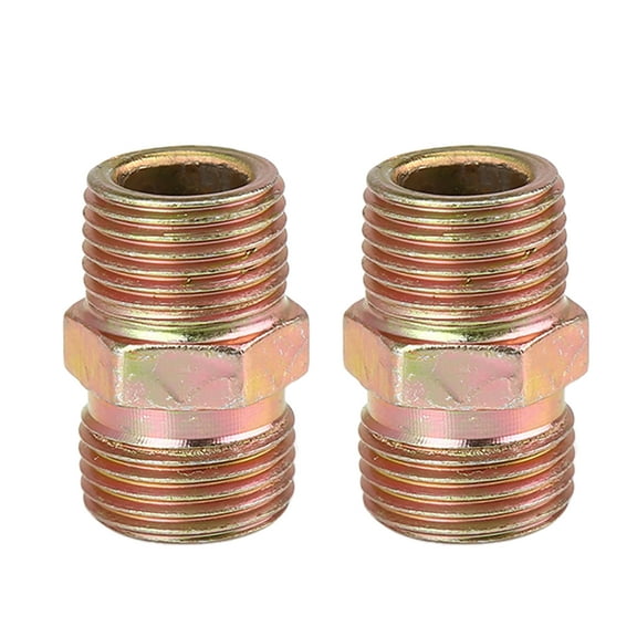 2pcs 3/8" NPT Pipe to M18x1.5mm Male Car Straight Air Hose Fitting Connector Adapter