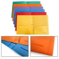 thumbnail image 3 of Plastic 3 Hole Punch Pocket Folders, Plastic Folders with 2-Pocket for 3-Ring Binders, Poly 2-Pocket Folder with Business Card Slot for School, Home, Office, Letter Size, 3 of 6