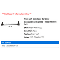 thumbnail image 2 of Front Left Stabilizer Bar Link - Compatible with 2002 - 2006 INFINITI Q45 2003 2004 2005, 2 of 2