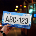 thumbnail image 4 of 1 Pcs Sea Waves Under License Plate Frame, License Plate Cover for Car Decorative Parts, Aluminum License Plate Bracket Holder Rust-Proof Weather-Proof for US Standard Car, 4 of 9