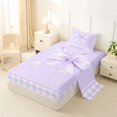 thumbnail image 2 of Erosebridal Purple Bow Twin Sheet Sets, Watercolor Bowknot Bedding for Girls, 3-Piece, 2 of 6