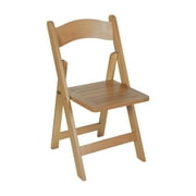 Flash Furniture Commercial Grade Oak Solid Wood Folding Dining Chair