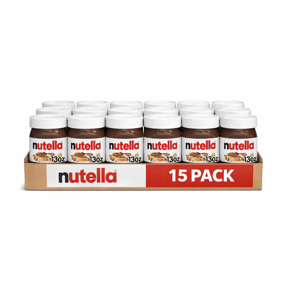 Nutella Hazelnut Spread with Cocoa 13 oz Jars (15 Pack Case)