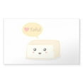 thumbnail image 1 of CafePress - Kawaii Tofu Asking People To Love Tofu Sticker (Re - Rectangle Bumper Sticker Car Decal, 1 of 1