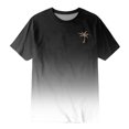 thumbnail image 4 of Coconut Tree Graphic Tees for Men Summer Casual Short Sleeve Crewneck Gradient Color Tropical Vacation Beach Tshirts, 4 of 7