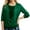 Green, variant on Women Solid Sequined Long Sleeve Loose Smocked Two Piece Top