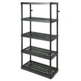 thumbnail image 2 of Gracious Living 5 Shelf Tier Light Duty Garage Storage Shelf, Black (3 Pack), 2 of 11