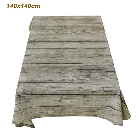 

Wood Grain Printed Tablecloth Rectangular Rural Style Outdoor Table Cover Cloth 140*140/180/200cm New