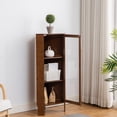 thumbnail image 2 of BALANBO Bamboo Bookshelf Kitchen Cabinets with Doors and Shelves Bookcase Cubes Display Cabinets Multifunctional Storage Display Rack for Home Office Living Room Kitchen Décor（ 3-Tier）, 2 of 7