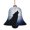 Bell Shape, variant on Wolf Under Night Sky Wooden Christmas Ornament Angel Shape,Xmas Tree Hanging Decoration 6 PCS