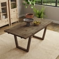 thumbnail image 3 of Guyou 55"-71" Extendable Dining Table, Farmhouse Rectangular Kitchen Table for 6-8 People, Solid Wood Rustic Dinner Table for Kitchen Dining Room, Natural, 3 of 11