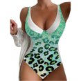 thumbnail image 1 of Gibobby Trajes de baño mujer una pieza Bañador Mujer Una Pieza Color Degradado Bañadores Normales Bañador Cintura Alta(Verde,M), 1 of 4
