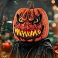 thumbnail image 4 of Pumpkin Figurine 2 Piece Spooky Double Face Jack O Lantern Set for Halloween Party Indoor and Outdoor Yard Decor, 4 of 8