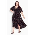 thumbnail image 1 of Evans Women's Plus Size Vivian Wrap Maxi Dress Short Flutter Sleeve V-Neckline, 1 of 3
