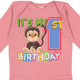 thumbnail image 4 of Inktastic Monkey First Birthday Boys or Girls Long Sleeve Baby Bodysuit, 4 of 5