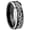 Black 2 Tone Beveled Edge, variant on Celtic Braided Concave Black Tungsten Men Ring 10MM