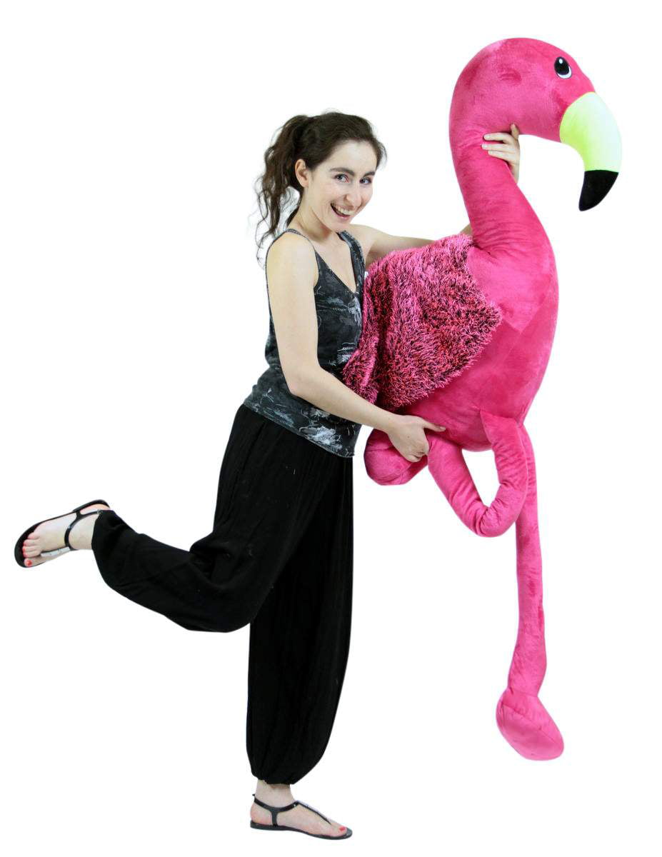 large stuffed flamingo