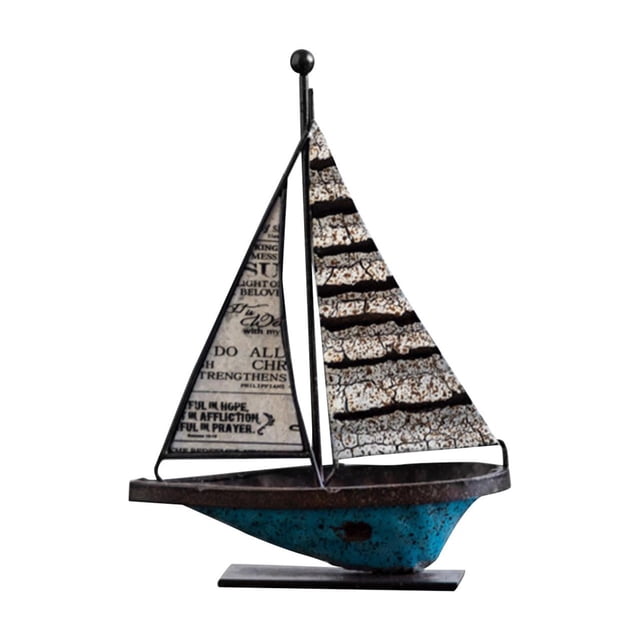 Decoración de velero, regalo decorativo, colección de arte, modelo de velero retro de buena suerte 115 x 4 x 16 cm