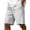 White, variant on lcziwo Athletic Shorts for Men Summer Knee Length Hiking Shorts with Pockets Big and Tall Camping Travel Golf Drawstring Chino Shorts Khaki L