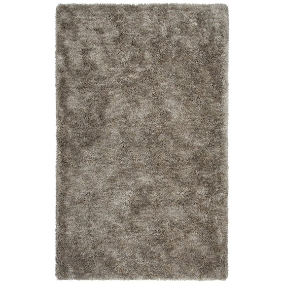 Alora Decor Oregon 5'x7'6" Solid Shag Beige/Tone on Tone Tufted Area Rug