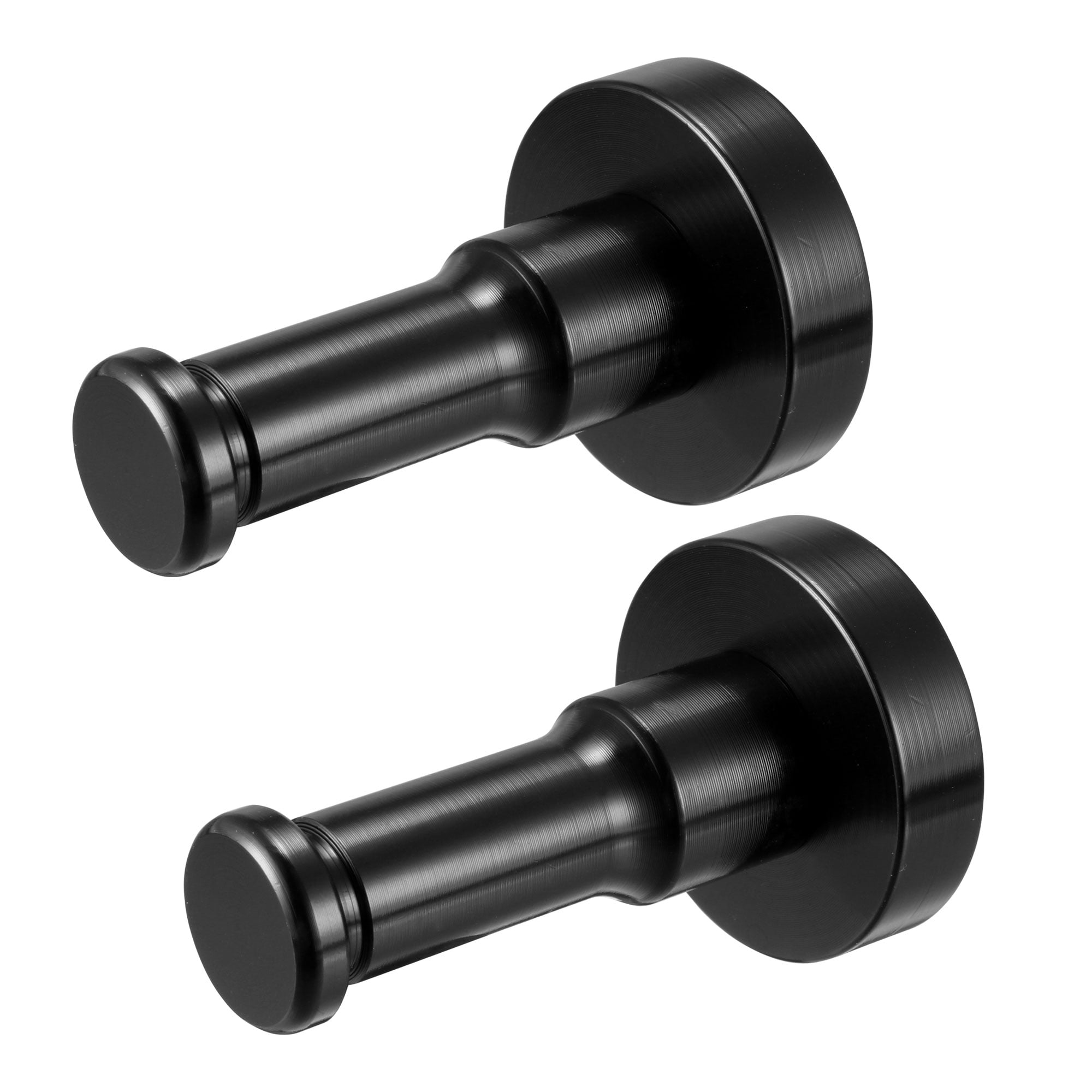 2Pcs, 1.69' Wall Mounted Hook Robe Hook Single Towel Hanger Aluminum alloy black