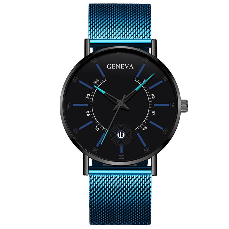 Reloj Geneva Business Hombres Relojes De Lujo Ultra Delgado Correa De Malla De Acero Inoxidable Analogico De Pulsera De Cuarzo Walmart en linea