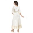 thumbnail image 3 of Vestido bohemio manga con barbas Roman Fashion /Juvenil, 23176 (Beige) beige M, 3 of 5
