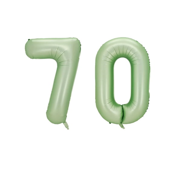 Number Seventy Balloon Pastel Sage Green Number 70 Balloon 32" Large Party Balloon Decoration