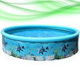 thumbnail image 3 of 1PC Round Colorful Inflatable Water Playing Pool For Kids Outdoor Summer Activities 125x0.3937in, 3 of 8