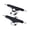 Black and Chrome, variant on Dynamic Fingerboard Trucks - 34mm Black