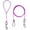 Purple, variant on Chew Proof Dog Leash,5Ft Tie Out Cable with Detachable Short Handle,Cable Braided Cord Steel Training Dog Leash for Teething Puppies Small Medium and Large Dogs