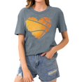 thumbnail image 2 of DDAPJ pyju Basketball Heart T Shirt for Women Funny Cute Graphic Tees Summer Short Sleeve Crewneck Tee Tops Basketball Mom Life Game Day T-Shirt Gray XXXL, 2 of 6