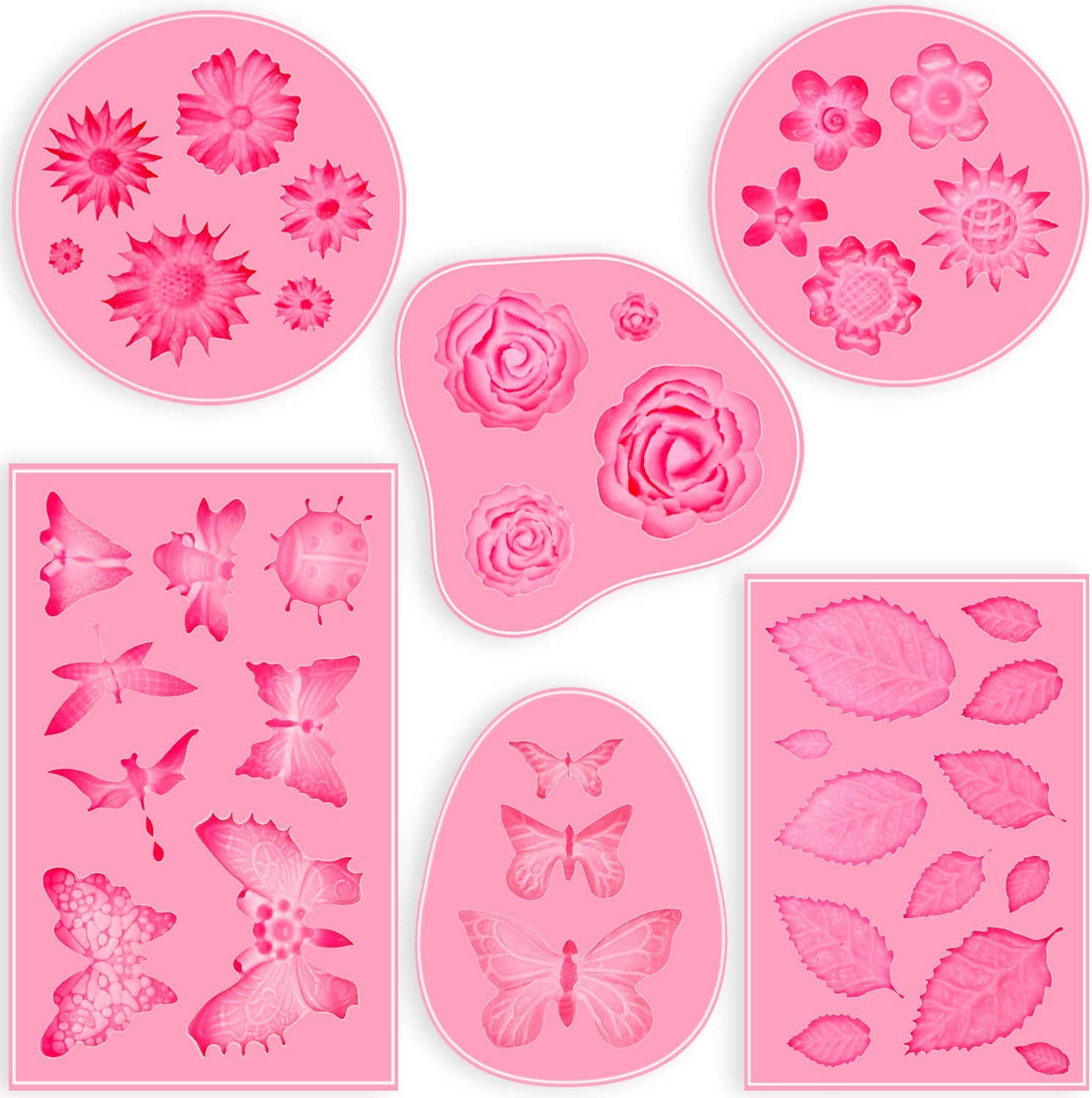 for Cake Decoration Crafting Jewelry Making Polymer Clay Resin Epoxy Cupcake Decorate Mini Butterflies Silicone Candy Mold 