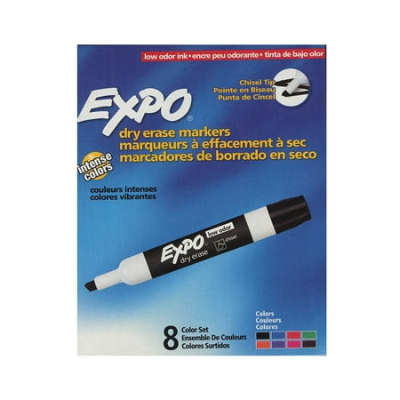 UPC: 0804551863301 | Low-Odor Dry Erase Marker Sets chisel  set of 8 (pack of 2)