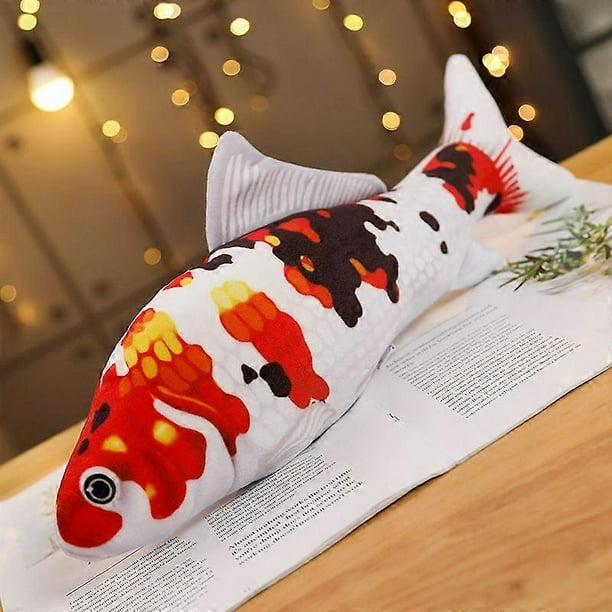 Koi Fish Plush Pillow Soft Fish Stuffed Animal Toy Cute Koi Fish Plush Toy Hug Doll Pillow Present For Birthday Kids Girls Boys 30cm