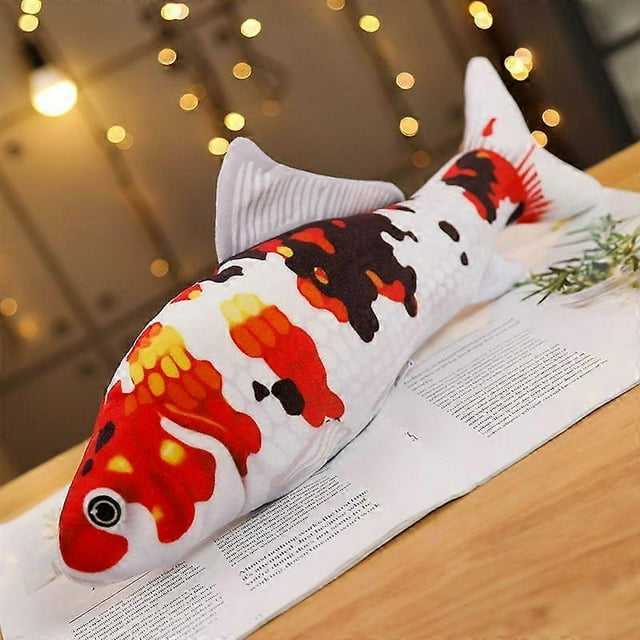 Koi Fish Plush Pillow Soft Fish Stuffed Animal Toy Cute Koi Fish Plush Toy Hug Doll Pillow Present For Birthday Kids Girls Boys 30cm