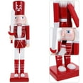 thumbnail image 3 of Christmas Nutcracker Decoration Wooden Nutcracker Figure Tabletop Cartoon Nutcracker Ornament, 3 of 9