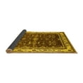 thumbnail image 2 of Ahgly Company Indoor Round Oriental Yellow Traditional Area Rugs, 8' Round, 2 of 4
