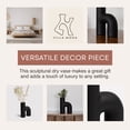 thumbnail image 3 of Open Box Villa Moda Lila Abstract Sculptural Decorative Modern Vase, Black, 3 of 7