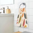 thumbnail image 3 of Yayeee 2 Pack Hand Towels for Bathroom 100% Cotton 16" x 28" Soft Absorbent Kitchen Towel, Colorful Leaves, 3 of 7