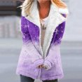 thumbnail image 2 of Winter Warm Caots for Womens Fashion Plus Size Zip Up Composite Plush Button Lapels Jacket Outwear Coat Gifts for Womens, 2 of 5